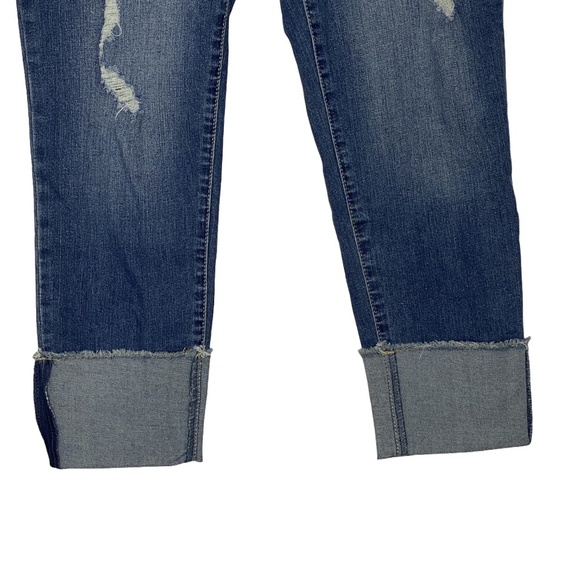 1822 DENIM Taylor Distressed Rolled Cuffed Ankle Cropped Jeans Casual Sz 10 EUC - Picture 5 of 16